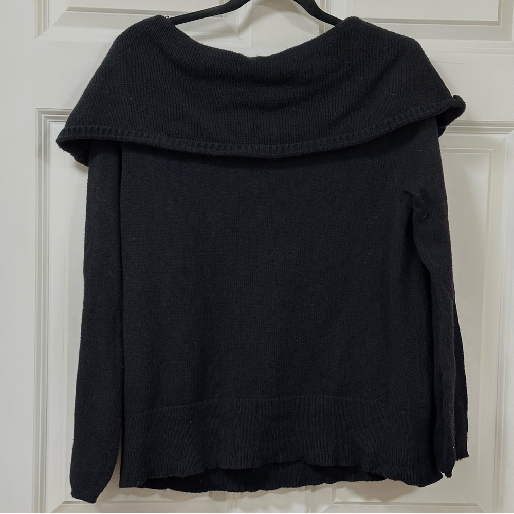 Lane Bryant black off the shoulder sweater 18/20 plus size angora blend cozy
